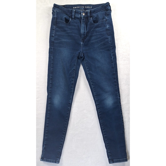 American Eagle Womens High Rise Jegging Stretch Blue Jeans Size 6 - Picture 1 of 9